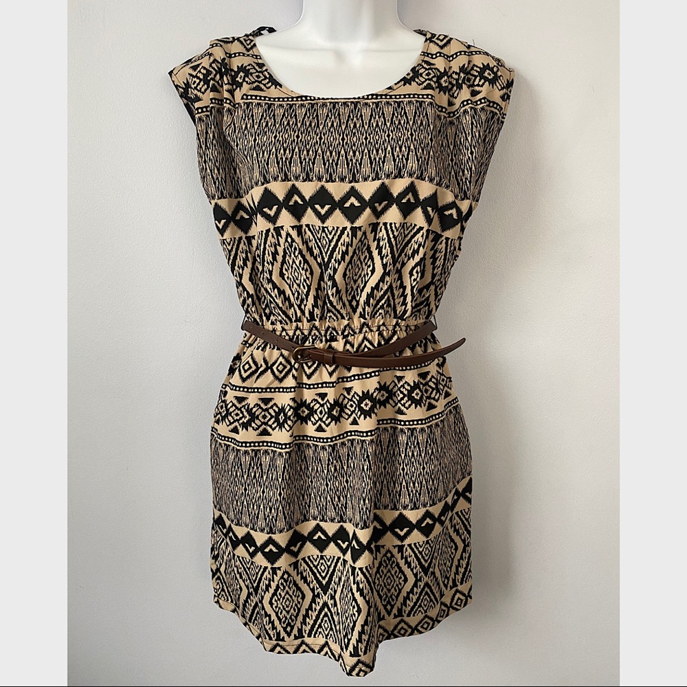 Abstract Print Casual Dress